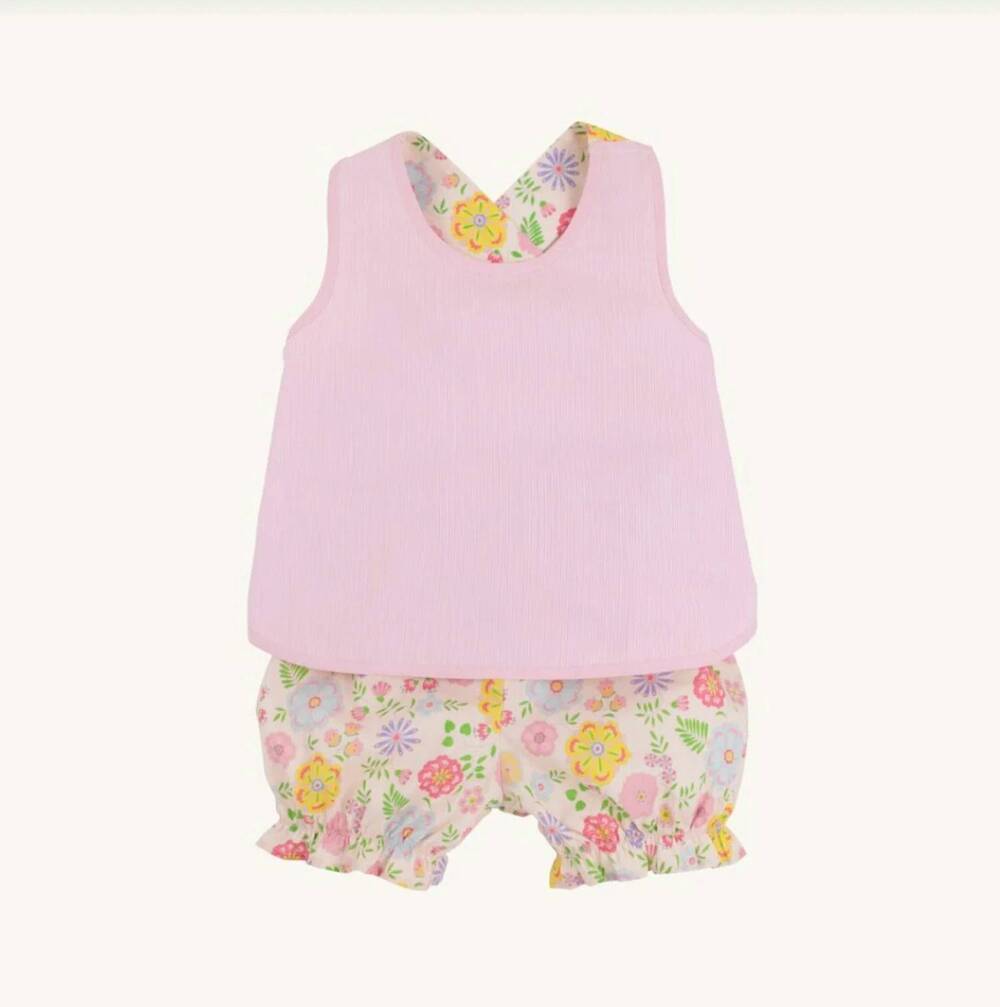 NEW THE BEAUFORT BONNET COMPANY girls' betsey bow back set in boca grande